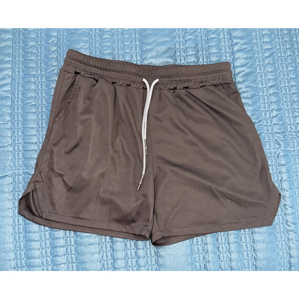 Men’s 5” Gym Workout Athletic Shorts 7 Pack Zipper Pocket & Towel Loop