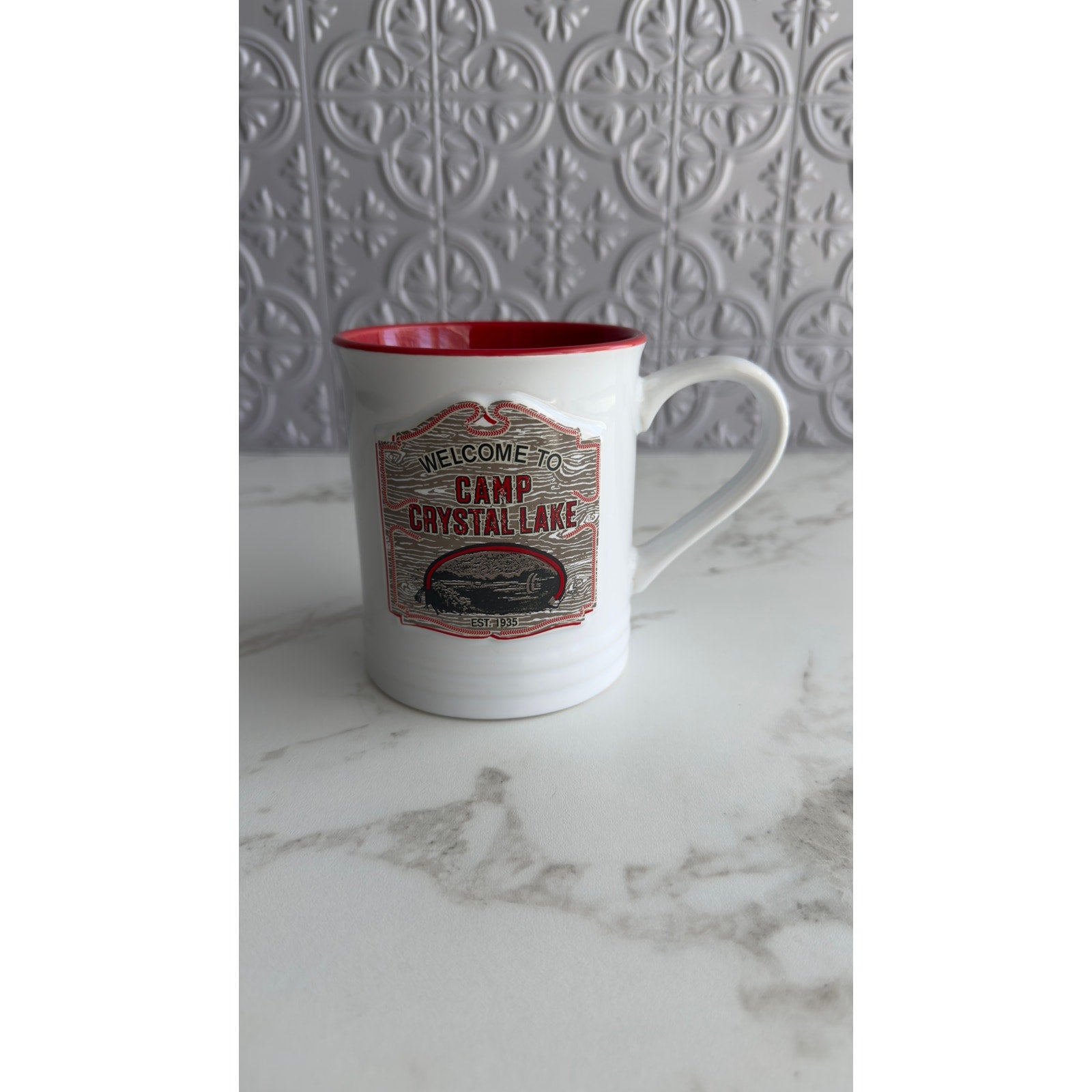 Silver Buffalo Friday the 13th Camp Crystal Lake 16 oz Ceramic Mug NEW