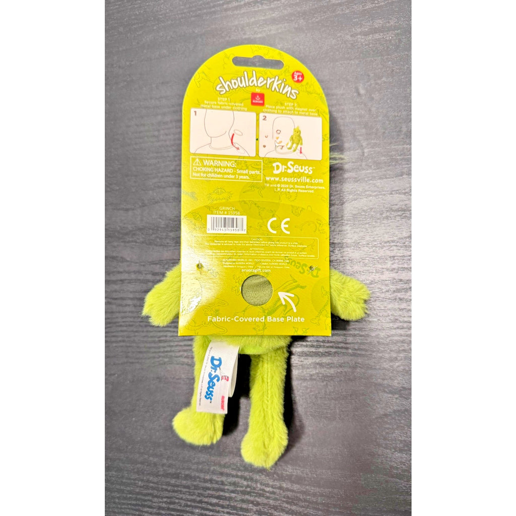 Dr. Seuss The Grinch Shoulderkin Magnetic Plush Doll | 7'' (NWT)