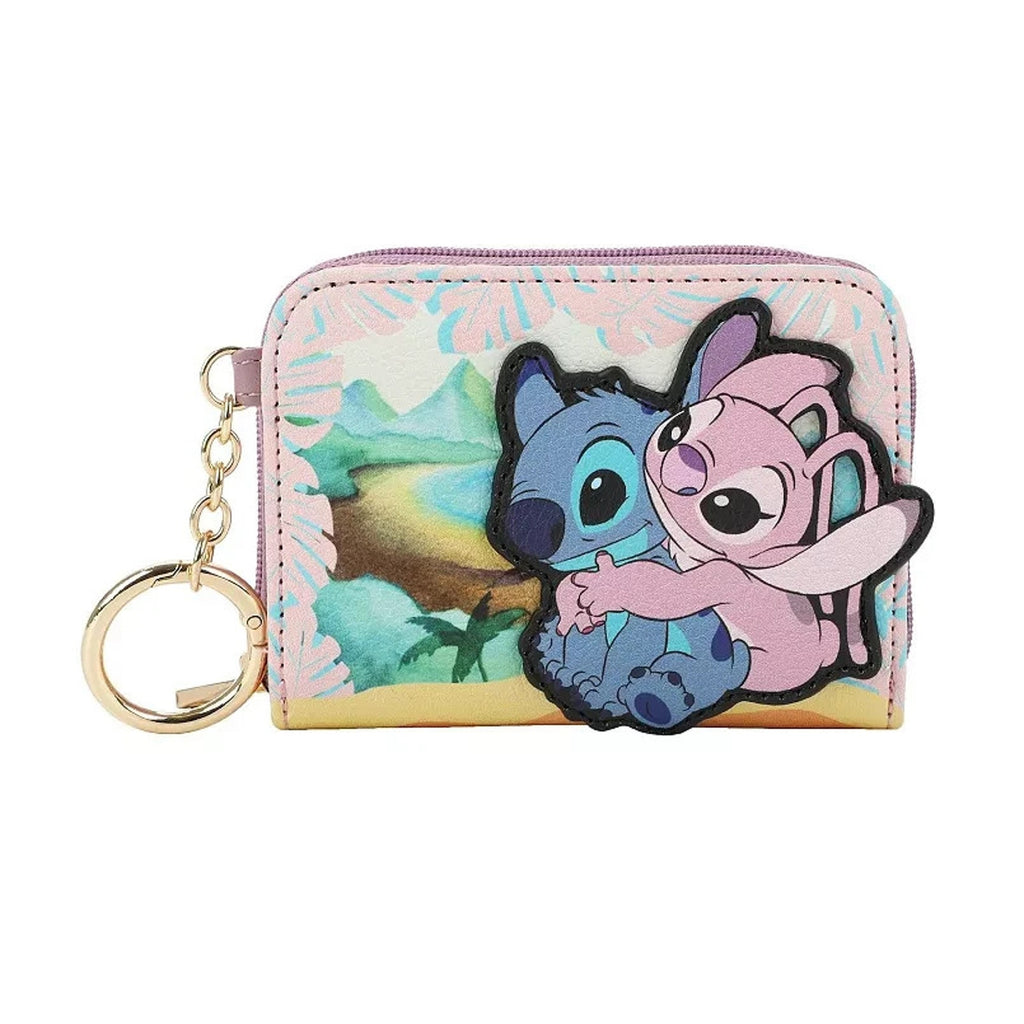 Bioworld Disney Stitch & Angel Zip-Around Wallet Card Case NWT
