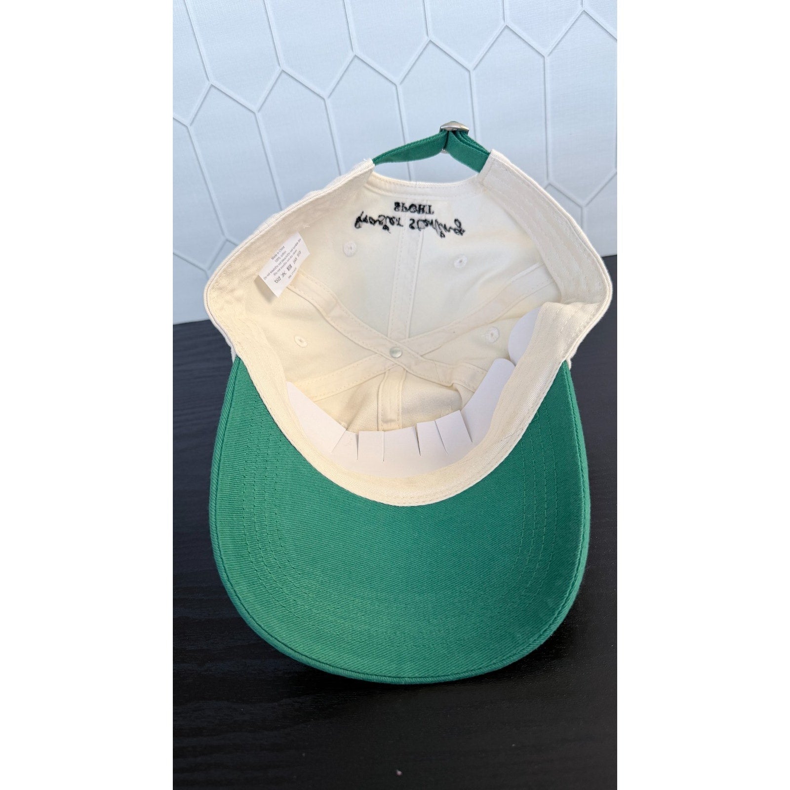 NEW Frasier Sterling "Pickleball" Adjustable Baseball Cap - Cream/Green