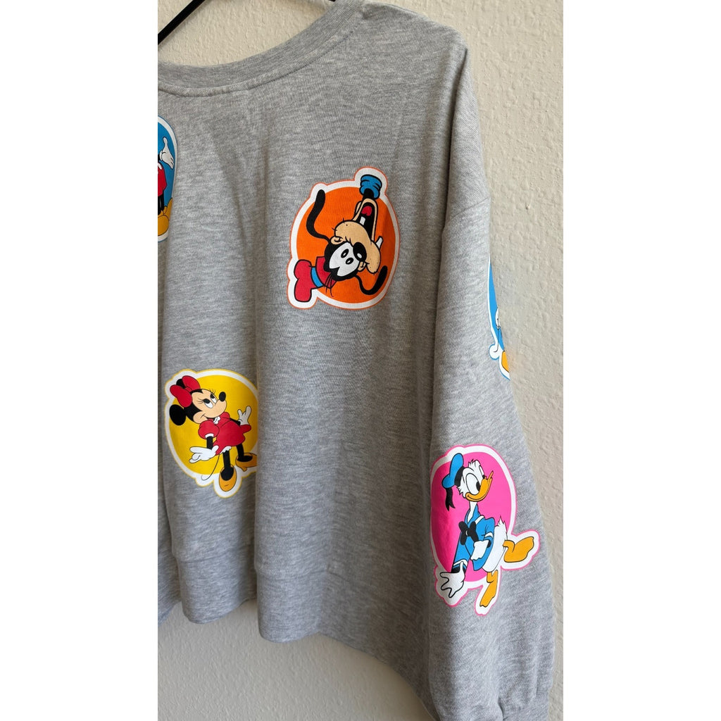 NEW Disney Parks WDW 50th Vault Collection "Stickers" Women's Sweatshirt 1XL