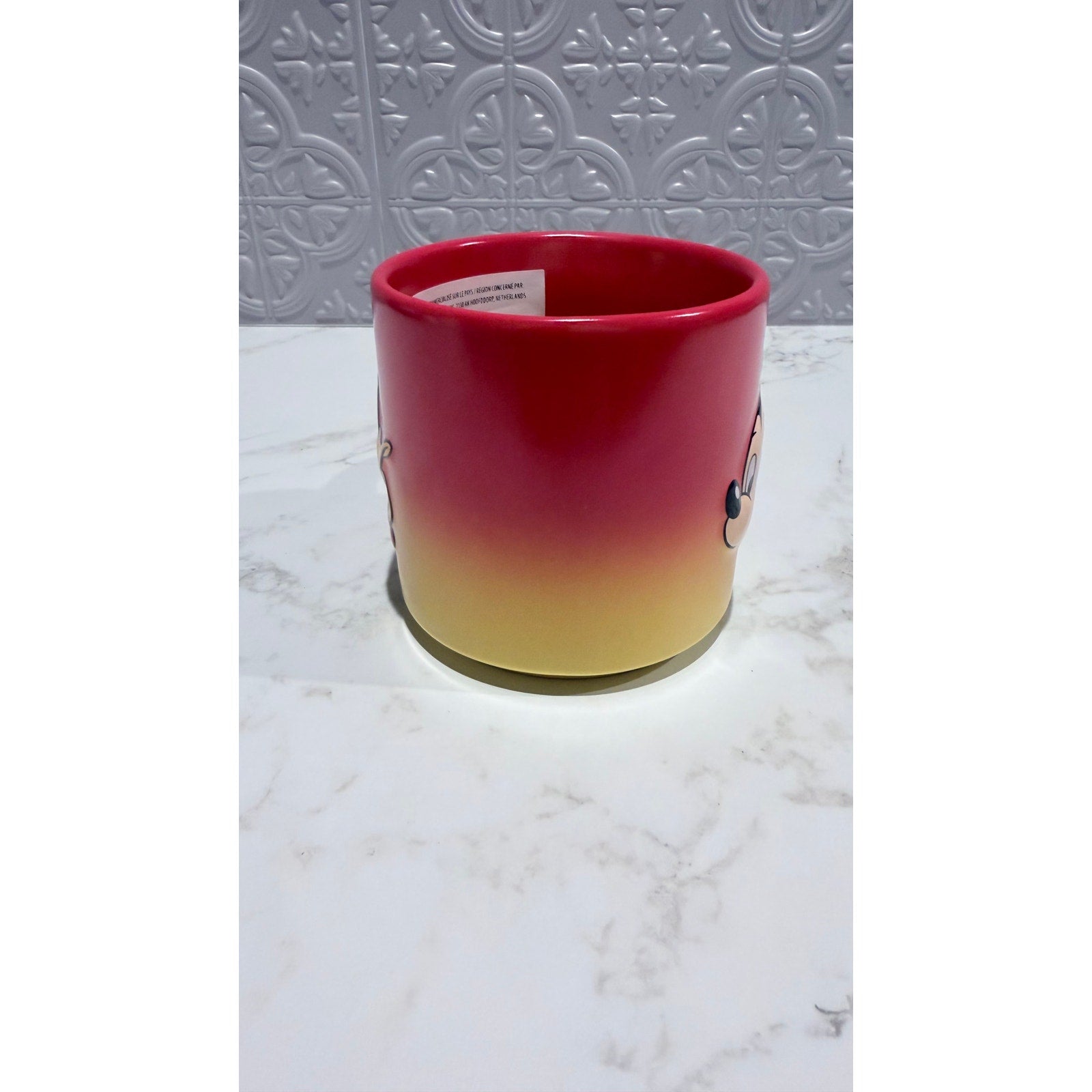 Disney Parks Mickey & Donald Ombre Ceramic Stoneware Coffee Mug 20 oz NEW