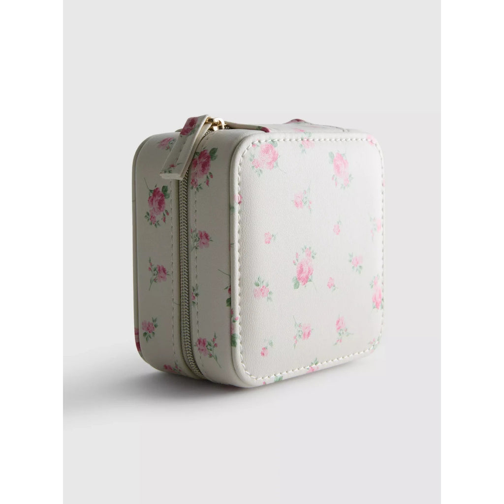 NWT Primark Floral Travel Jewelry Box - Pink Roses