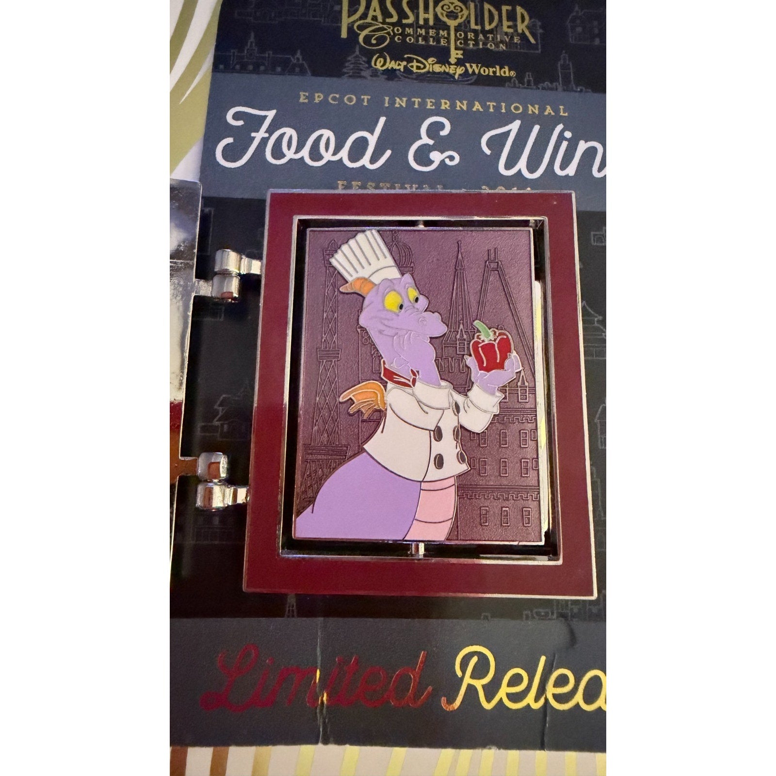 Disney Parks 2016 EPCOT Food & Wine Passholder Figment Hinge Pin