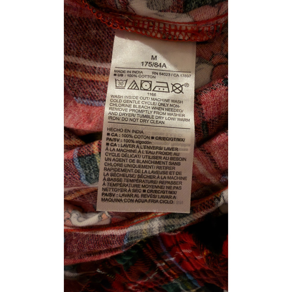 NWT Old Navy x Disney Men’s Red Plaid Flannel Pajama Pants - Medium