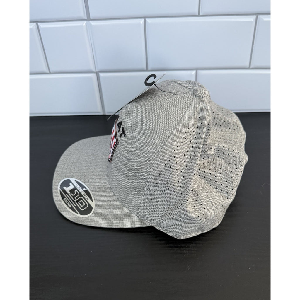 Ariat Men's Flexfit USA Flag Patch Adjustable Snapback Cap Hat (Grey)