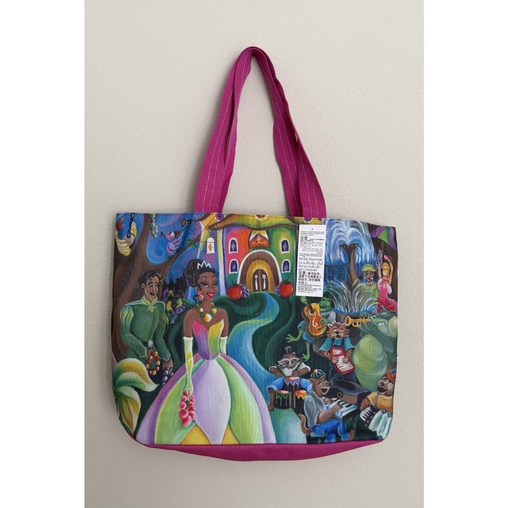 Disney Parks Princess Tiana Bayou Adventure Canvas Tote - Sharika Mahdi Art NEW