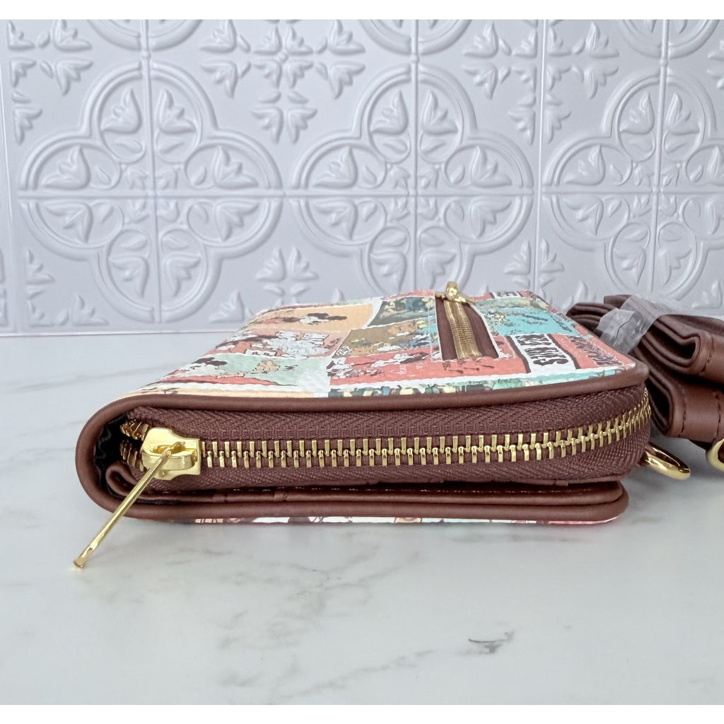 Disney Parks Mickey Mouse Retro Poster Wristlet Wallet & Crossbody