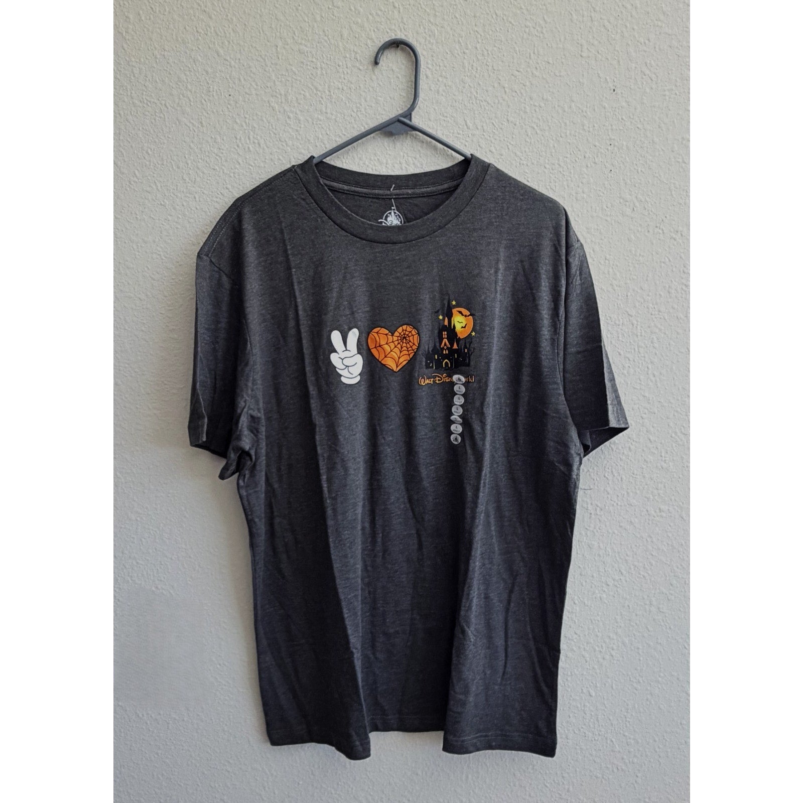 Disney Parks 2025 Halloween "Peace Love WDW" T-Shirt - Size Large - New