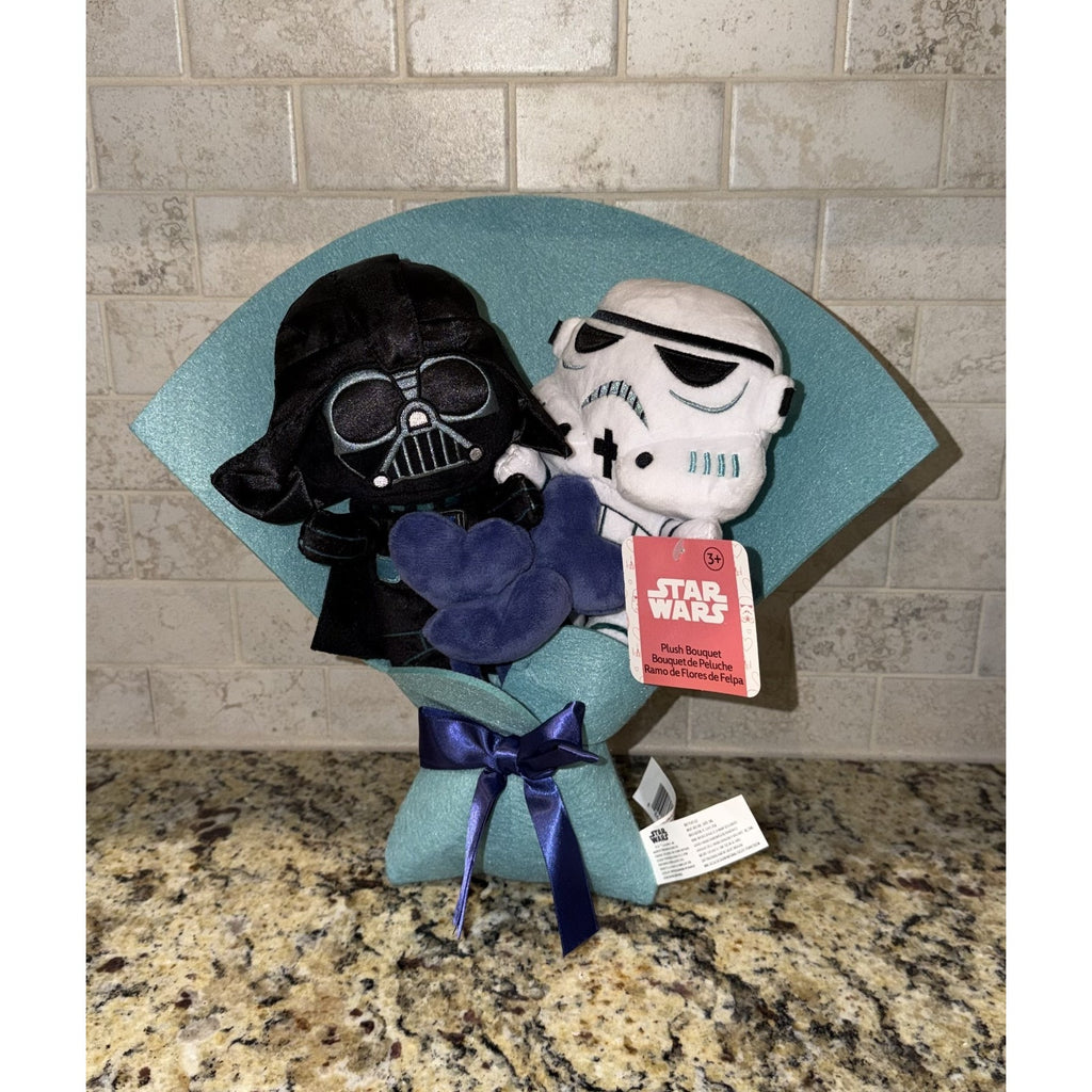 STAR WARS™ Valentine Medium 13-inch Bouquet Plush, 2 Plush Dolls NEW