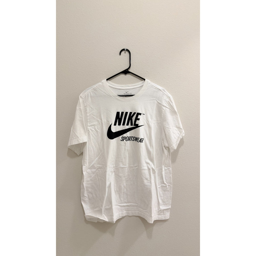 Nike Sportswear Men's Graphic Tee - White / Black Logo - Size XL