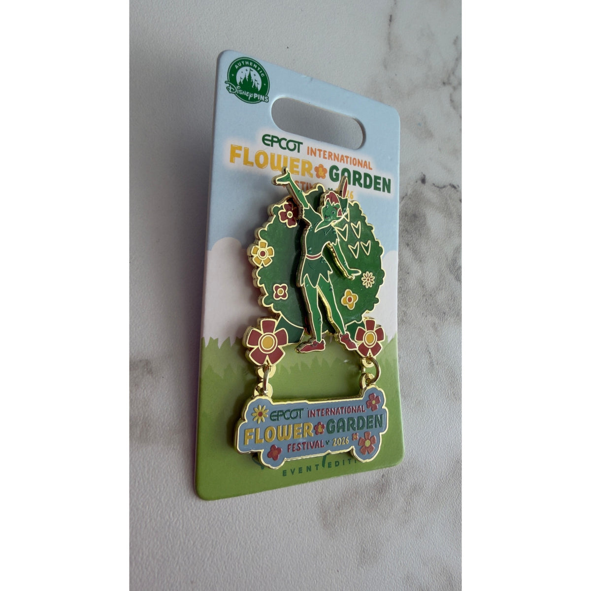 Disney Parks 2026 EPCOT Flower & Garden Festival Peter Pan Pin NEW