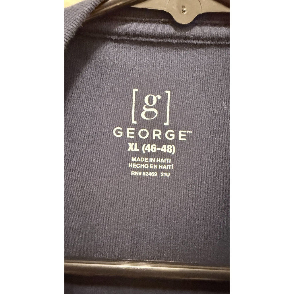 George Men’s Crewneck T-Shirt Bundle - 2 Pack - Size XL - Navy & Light Blue
