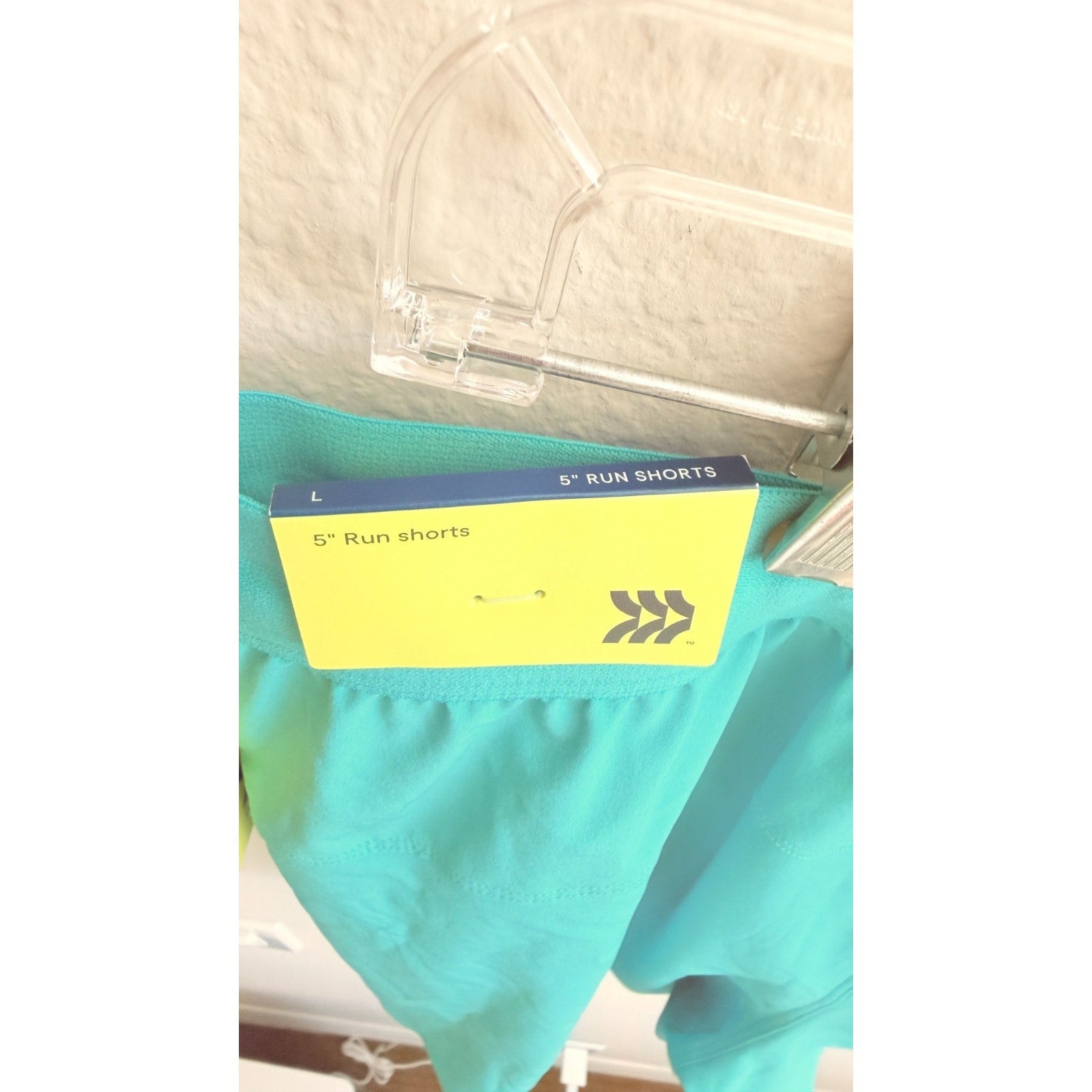 NWT All In Motion Men's 5" Lined Running Shorts - Turquoise - Size Large