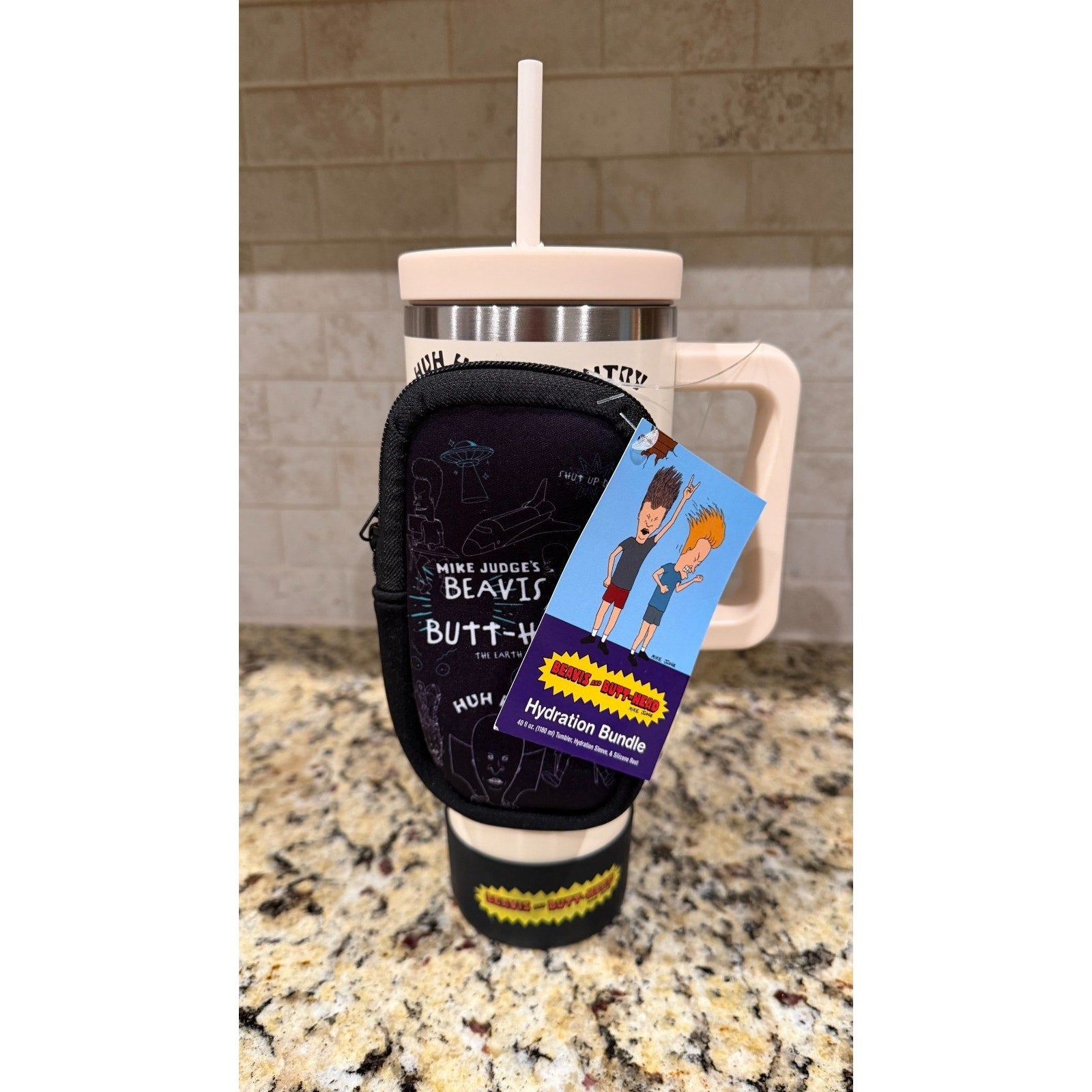 NWT Beavis & Butt-Head 40oz "Gender Studies" Hydration Bundle Tumbler