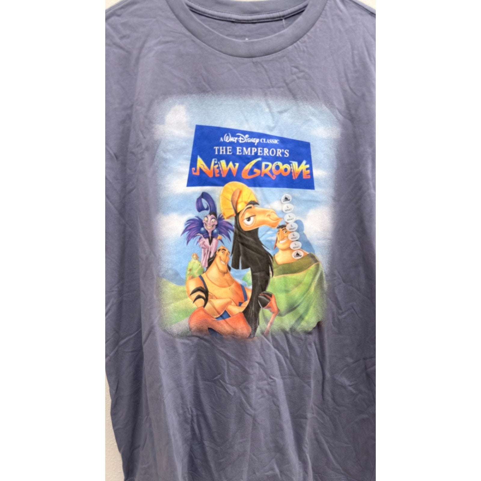 NEW Disney Parks The Emperor’s New Groove "Kuzco Face" T-Shirt - Adult Large