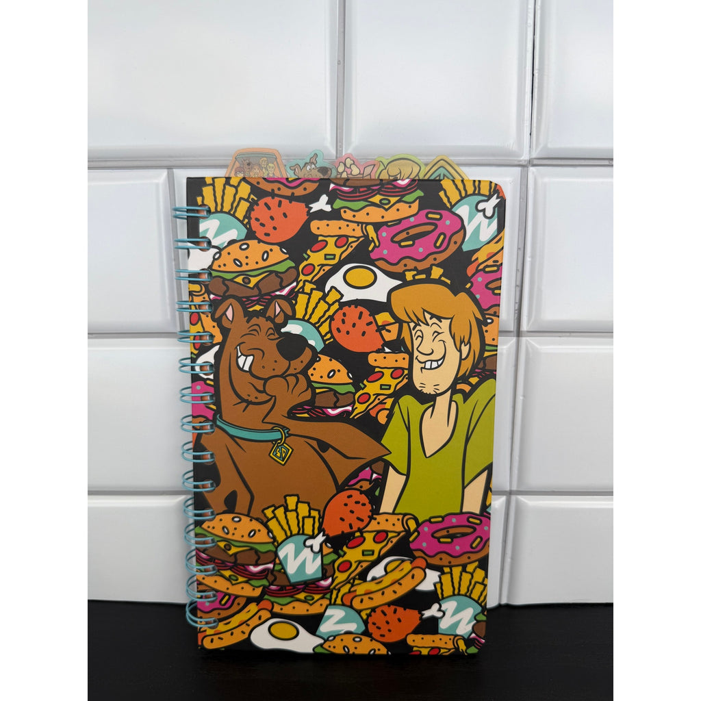 Scooby-Doo Shaggy & Scooby Junk Food 8" x 5" Spiral Tabbed Notebook NEW