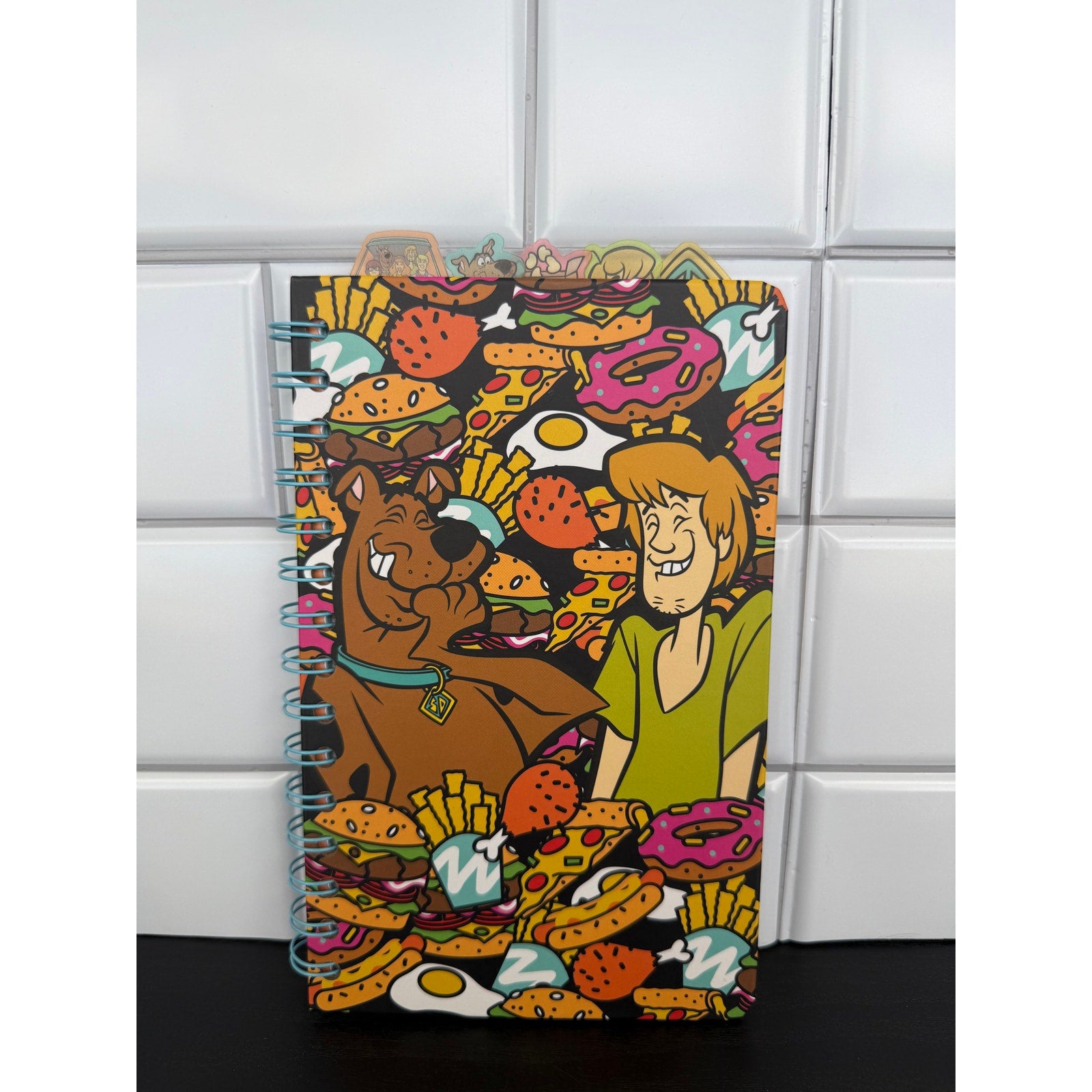 Scooby-Doo Shaggy & Scooby Junk Food 8" x 5" Spiral Tabbed Notebook NEW