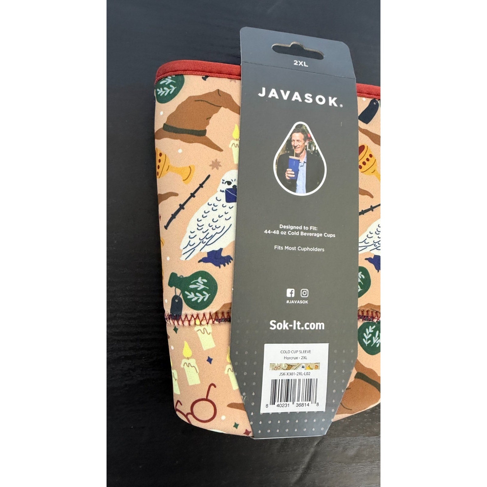 JavaSok "Horcrux" Iced Coffee Sleeve - 2XL 44-48oz NWT