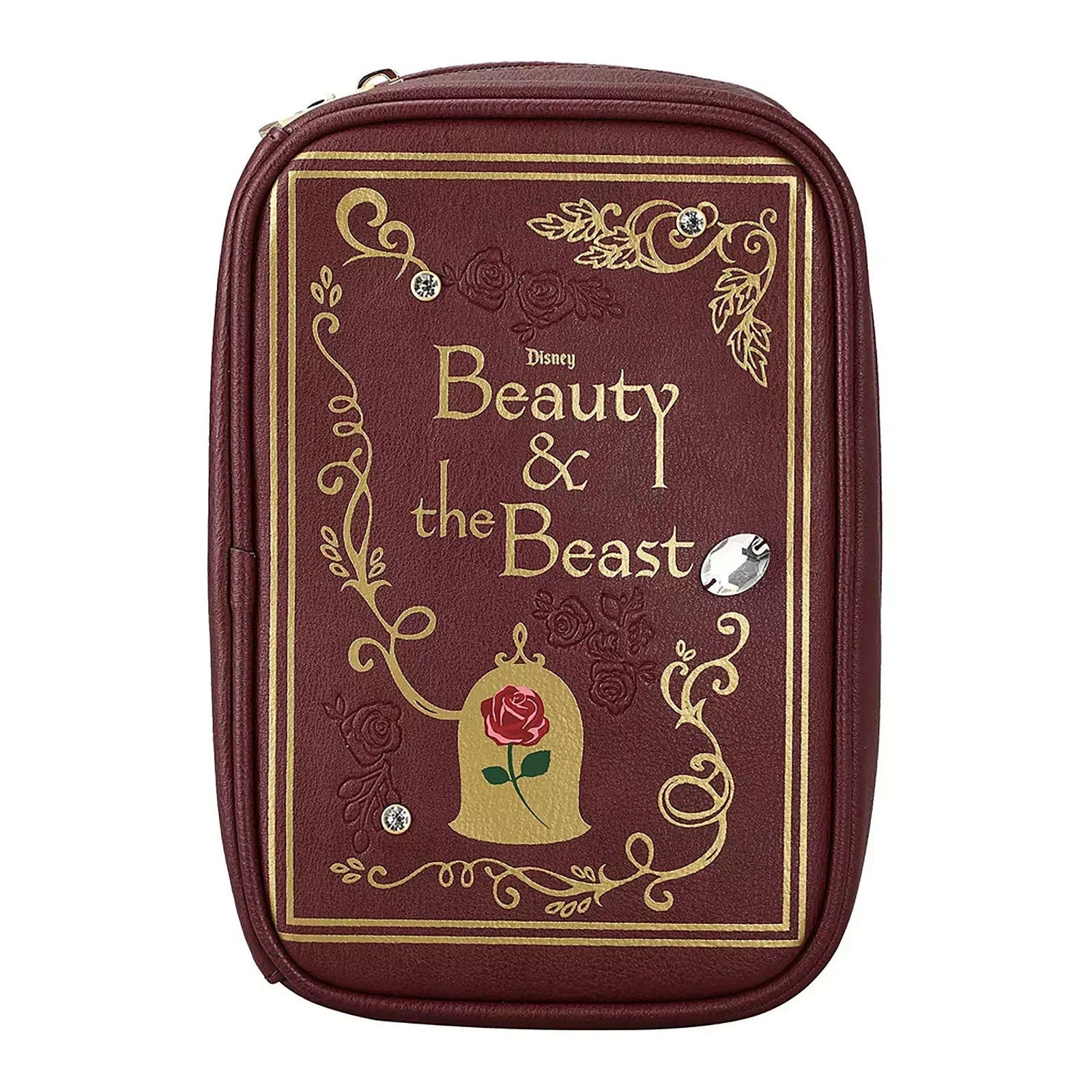 Bioworld Disney's Beauty And The Beast Storybook Travel Cosmetic Bag NWT