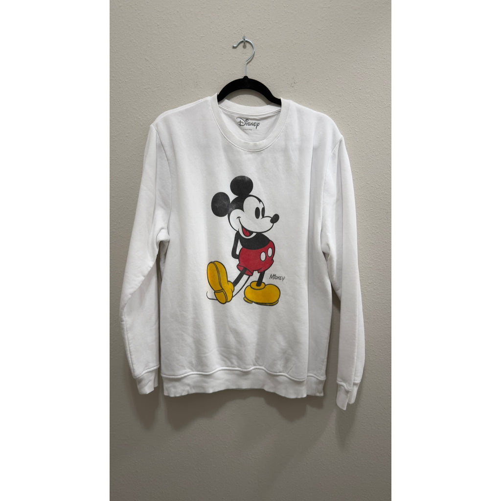 Disney White Classic Mickey Mouse Graphic Crewneck Sweatshirt XL