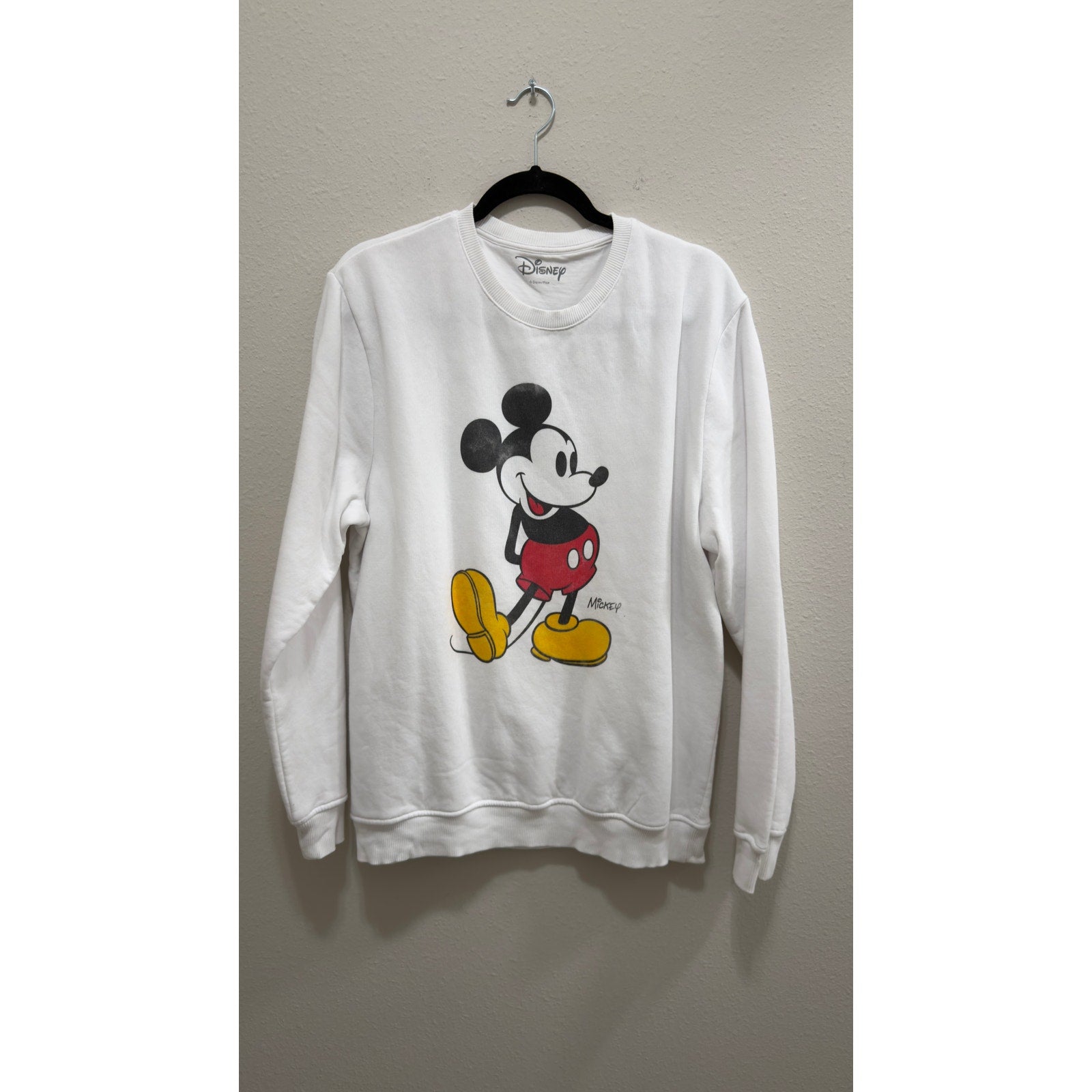 Disney White Classic Mickey Mouse Graphic Crewneck Sweatshirt XL