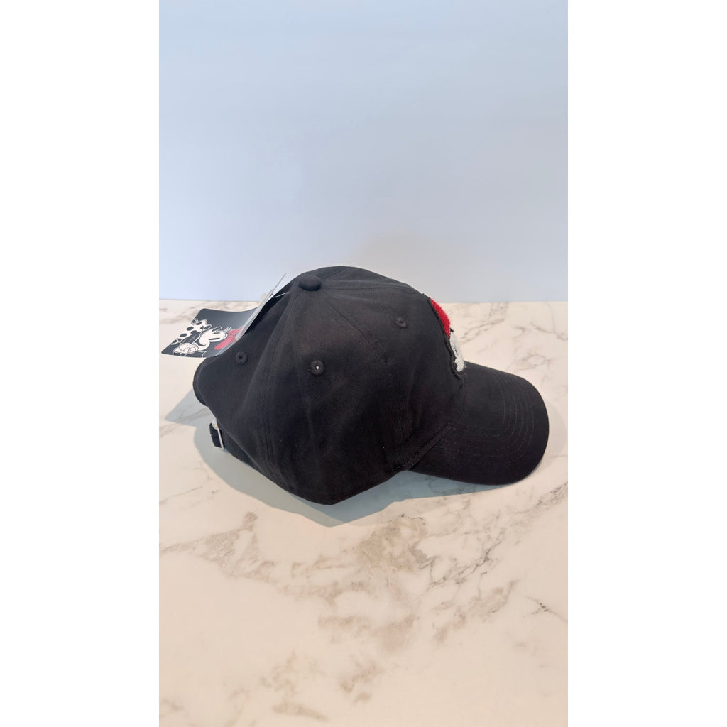 NWT Disney Minnie Mouse Chenille Patch Adjustable Baseball Cap - Black
