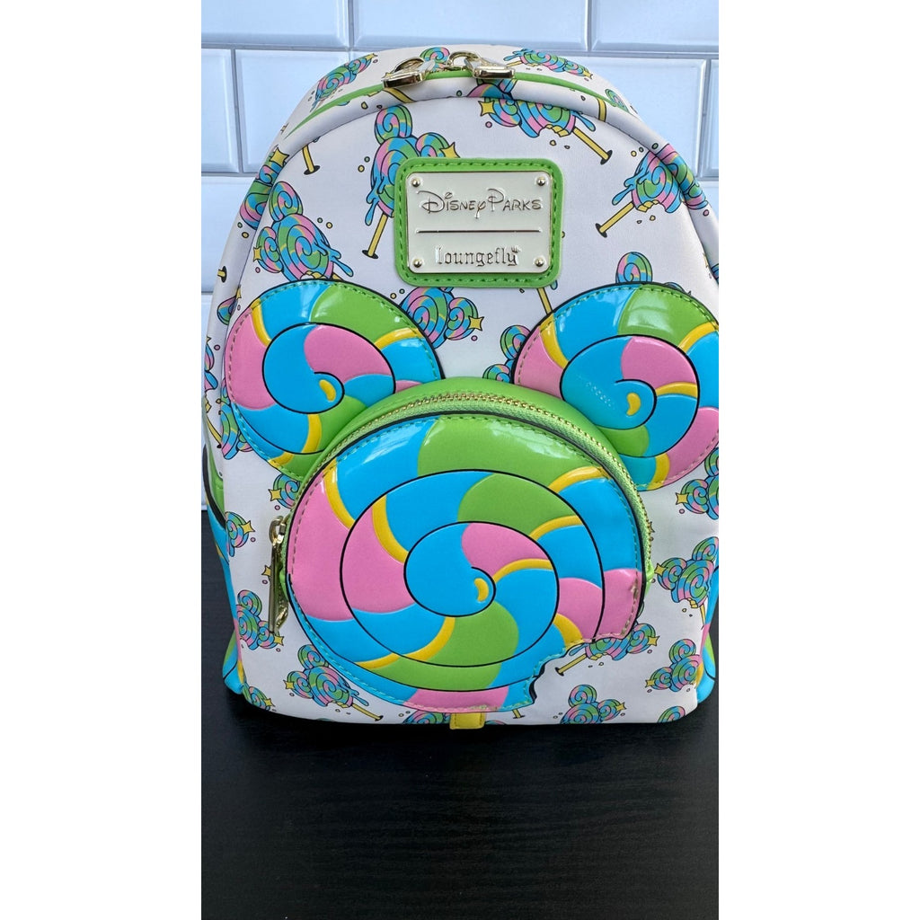 Disney Parks x Loungefly Eats Collection Mickey Lollipop Mini Backpack NWT