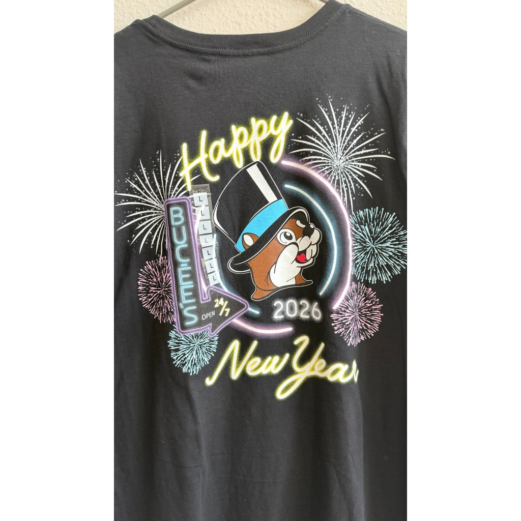 NWT Buc-ee’s 2026 New Year’s Glow-In-The-Dark T-Shirt Adults Size Large