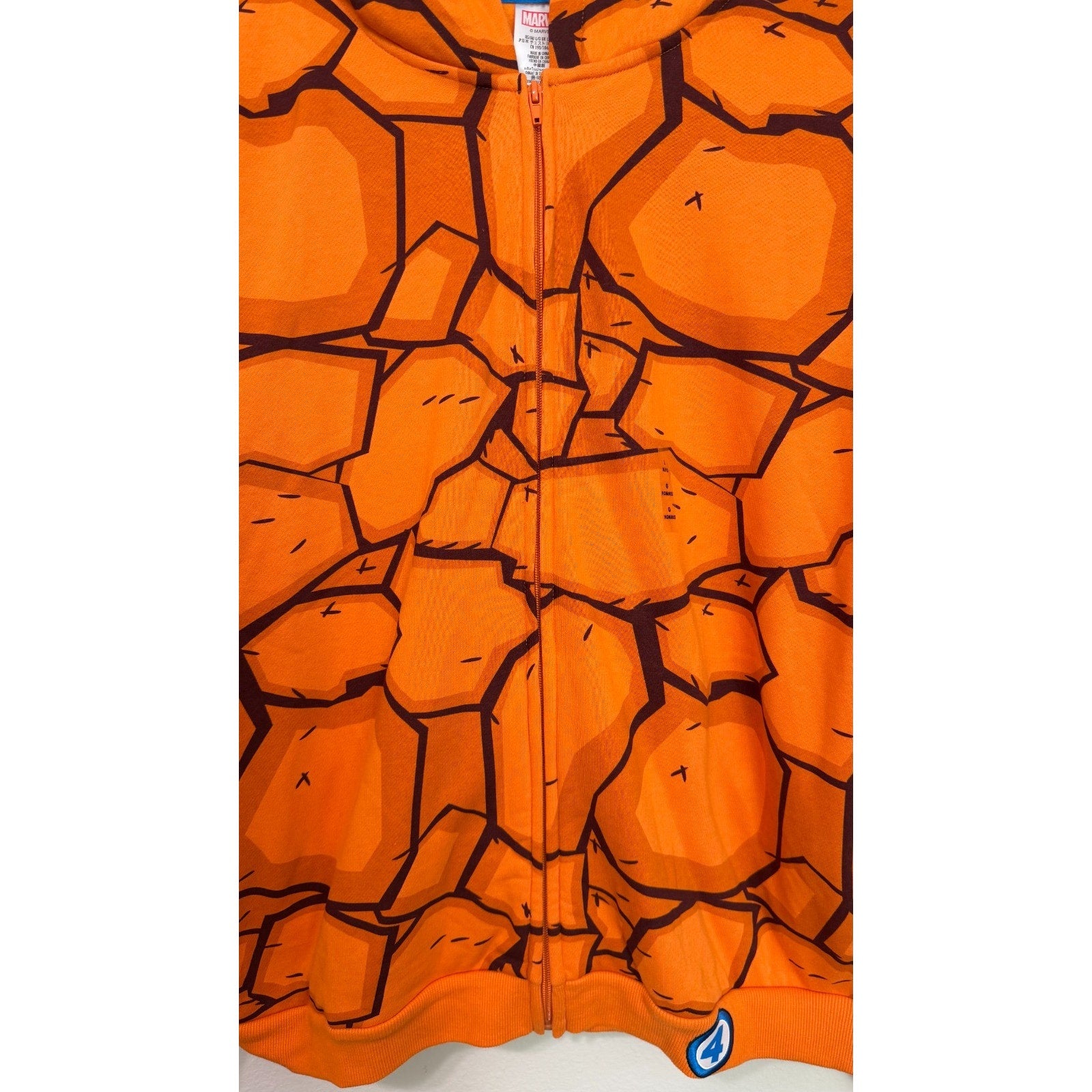 NEW Marvel The Thing Zip Front Hoodie Fantastic Four Adult Large