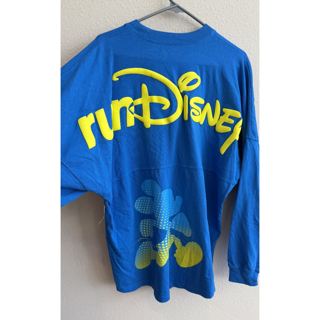 NWT Disney Parks x RunDisney Spirit Jersey Blue & Yellow Size Large