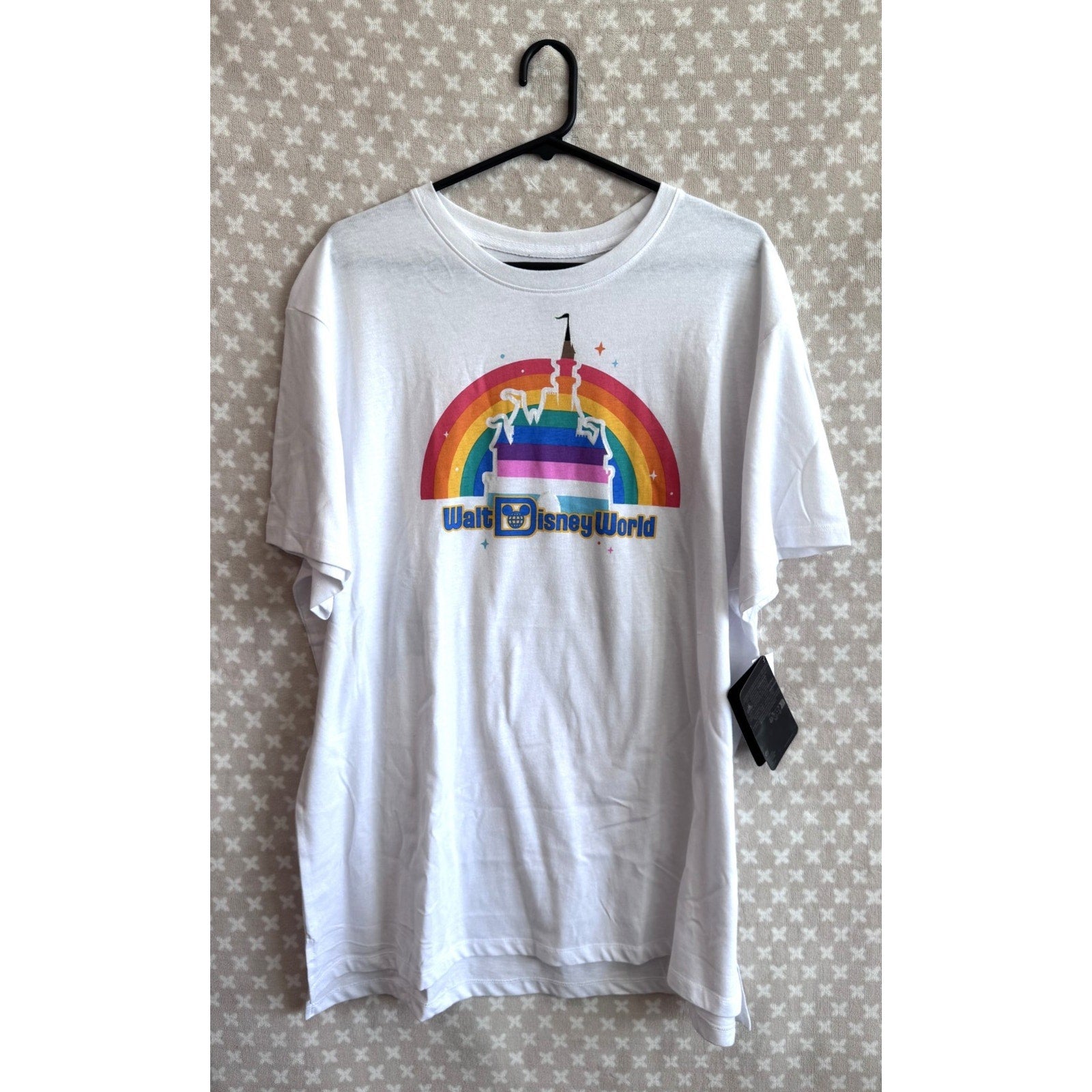 Disney Parks Rainbow Castle T-Shirt Women's XL WDW Mickey Pride Tee NWT