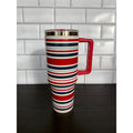 Ashland 40oz Stainless Steel Insulated Tumbler - Red/White/Blue Stripe NEW