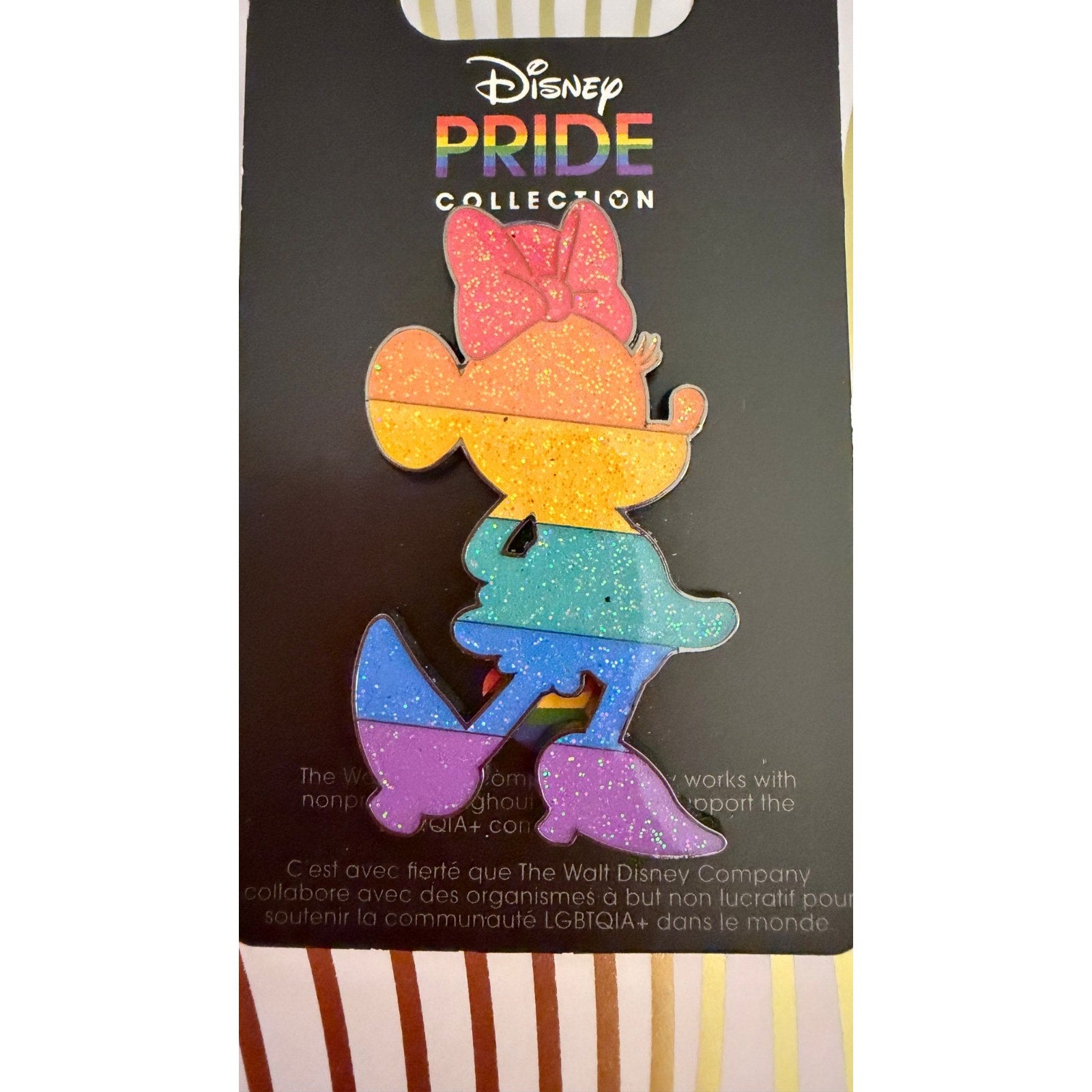 NEW Disney Parks Minnie Silhouette Rainbow Pride Pin