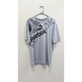 NWOT Reebok Men's Gray Graphic Logo Gym Training Shirt - Large