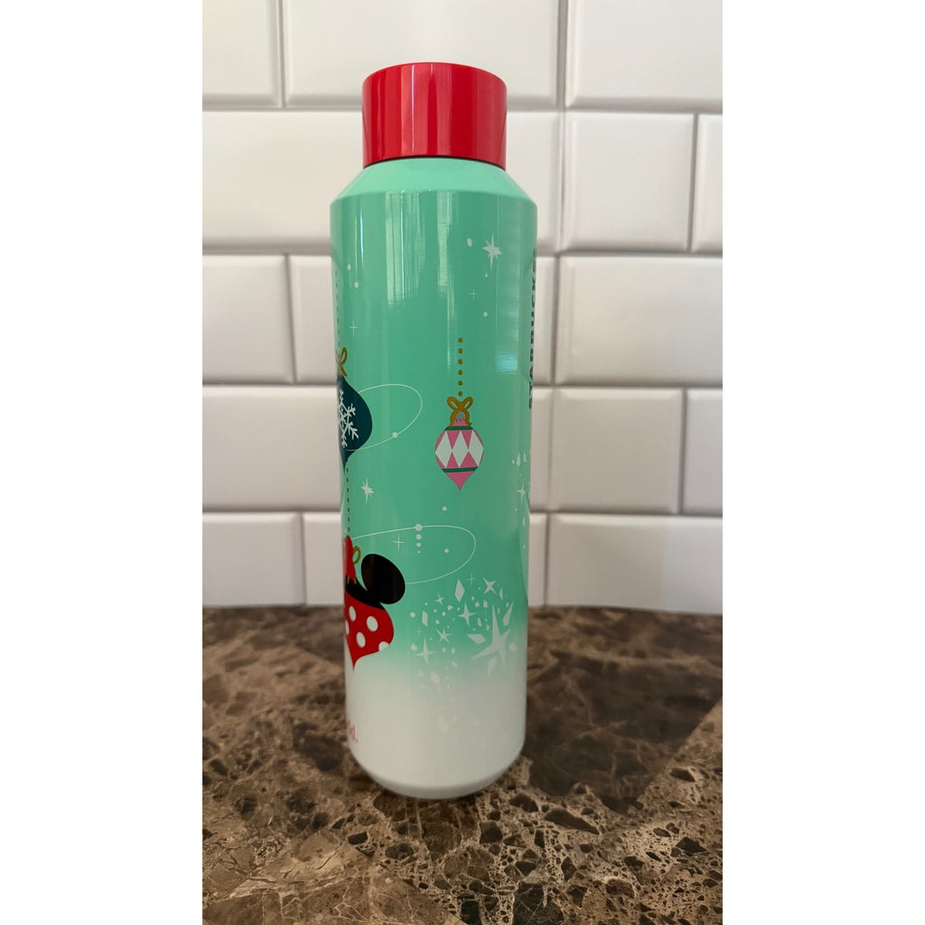 Disney Parks x Starbucks Mickey Holiday Ornaments Water Bottle - NEW