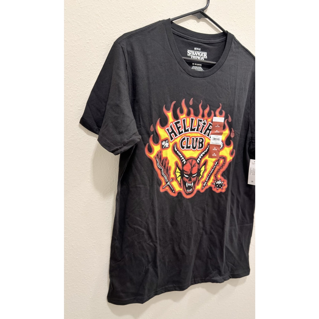 Stranger Things Hellfire Club Graphic Tee - Men's Medium - Netflix Official