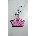 Disney Parks Pink Princess Crown Pop It Charm Sensory Fidget Keychain NEW