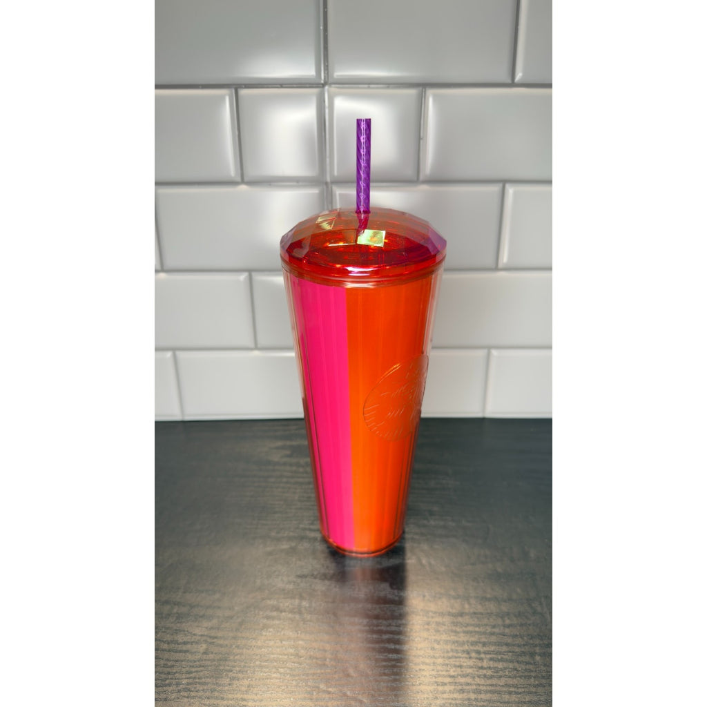 NWT Starbucks 24oz Red and Purple Kaleidoscope Tumbler - Venti Cold Cup