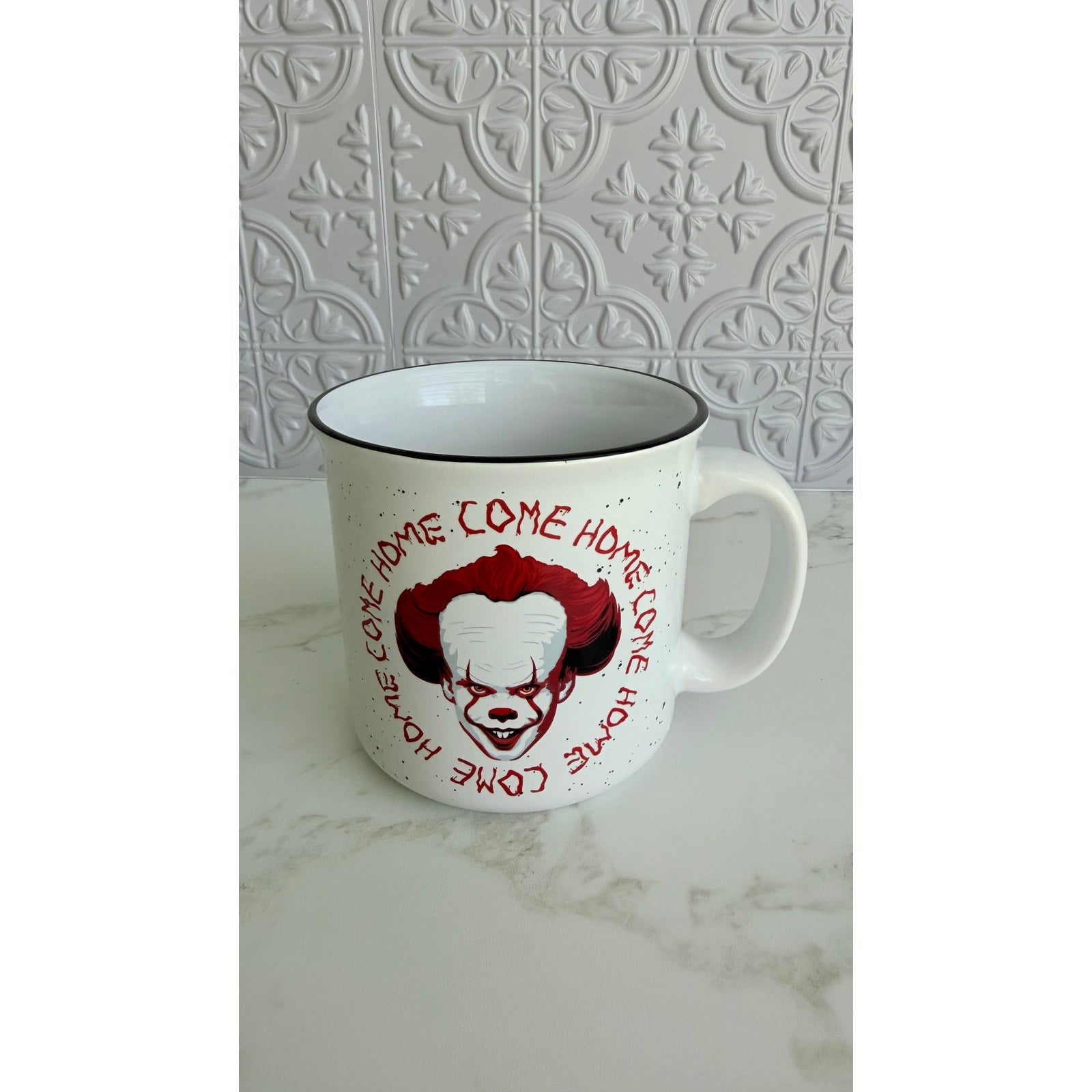 Silver Buffalo IT Chapter Two Pennywise Come Home Ceramic Camper Mug 20oz