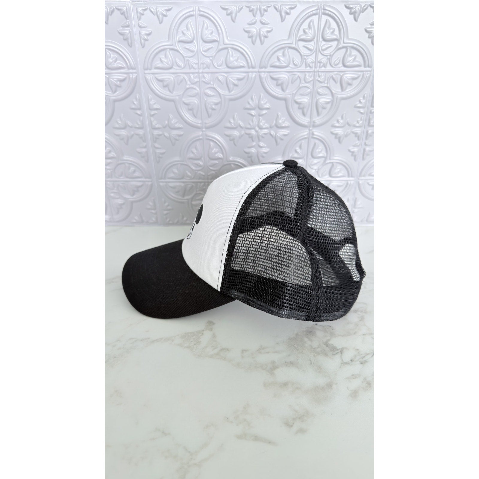 NEW Disney Parks Mickey Mouse Classic Snapback Trucker Hat Cap Black White