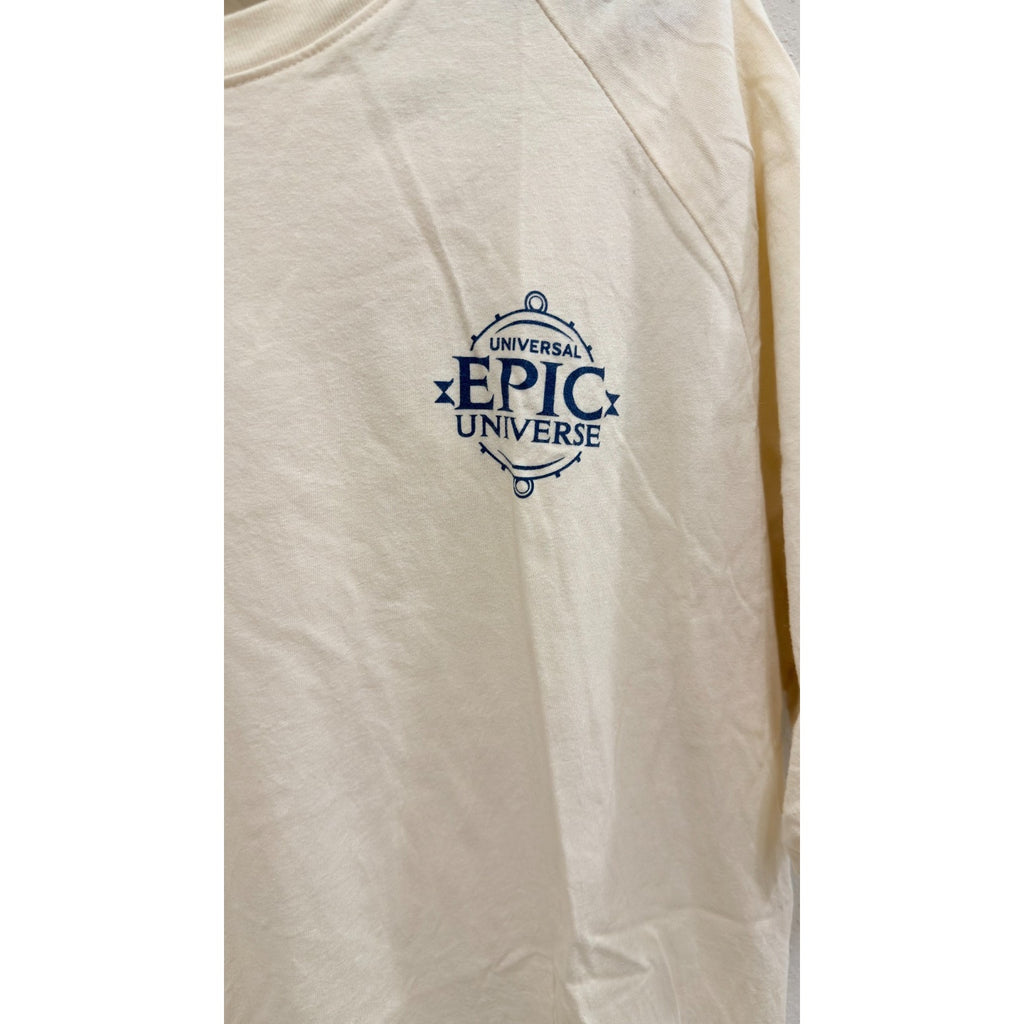 Universal Studios Epic Universe Emblem Logo T-Shirt - Ivory - Large - NWT