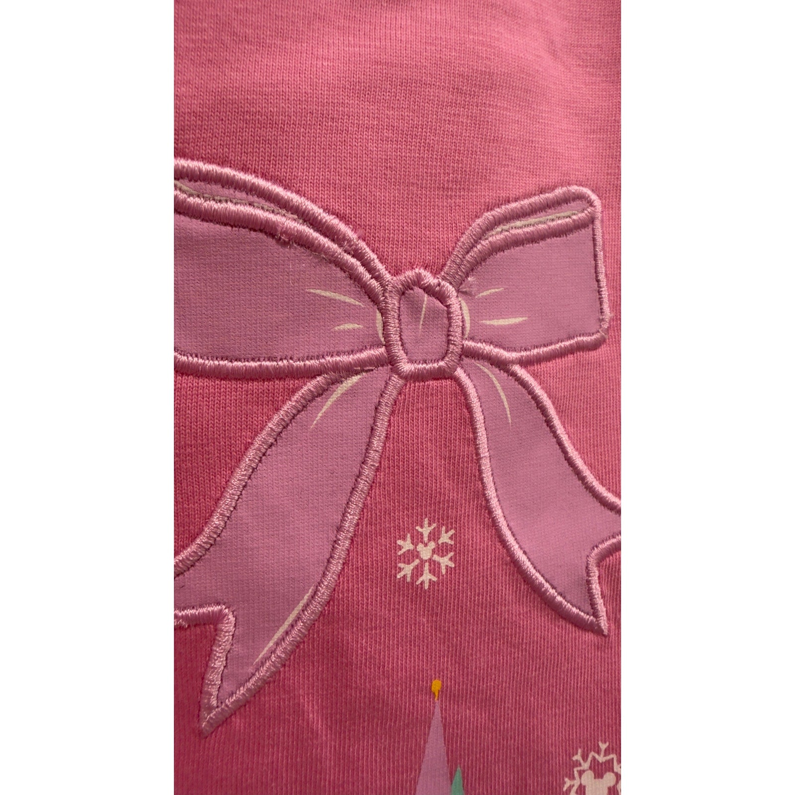 Disney Parks Walt Disney World Mickey Minnie Mouse Pink Holiday Tee Large NWT