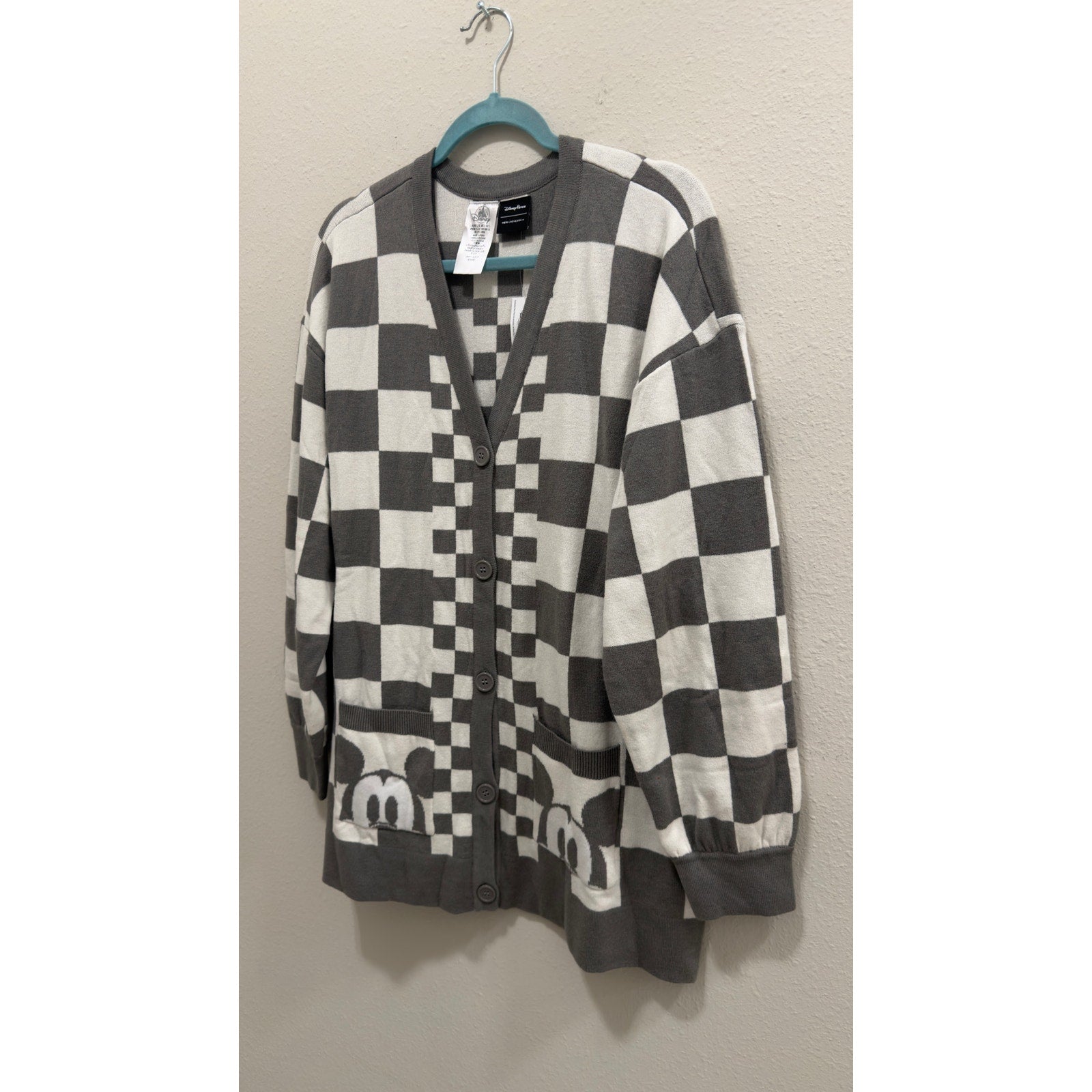 Disney Parks x Her Universe Mickey Mouse Checkered Cardigan NWT Large