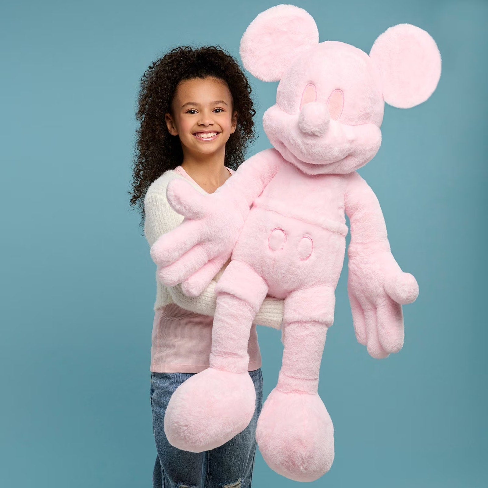 NEW Disney Classic Mickey Mouse 40" Monochromatic Jumbo Plush - Pink