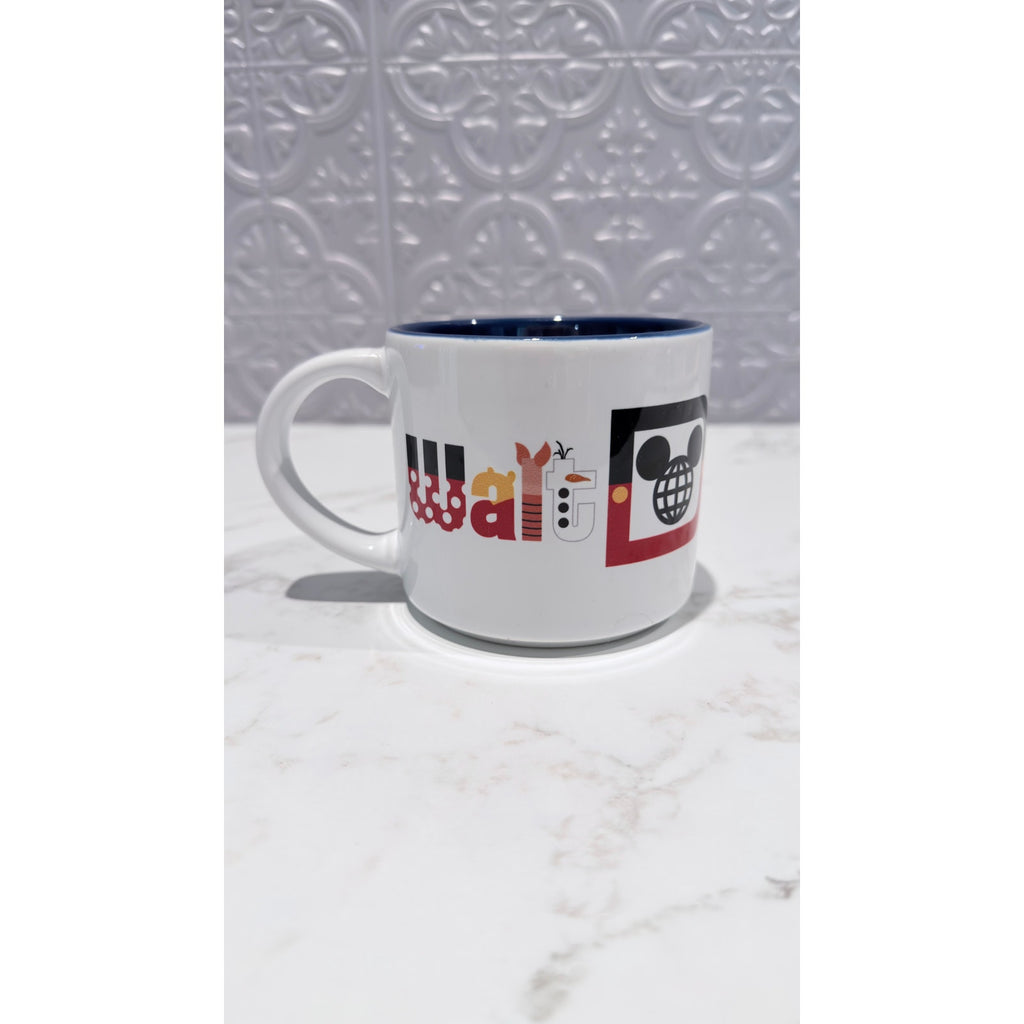 Walt Disney World Character Logo Stackable Mug Ceramic 14oz New