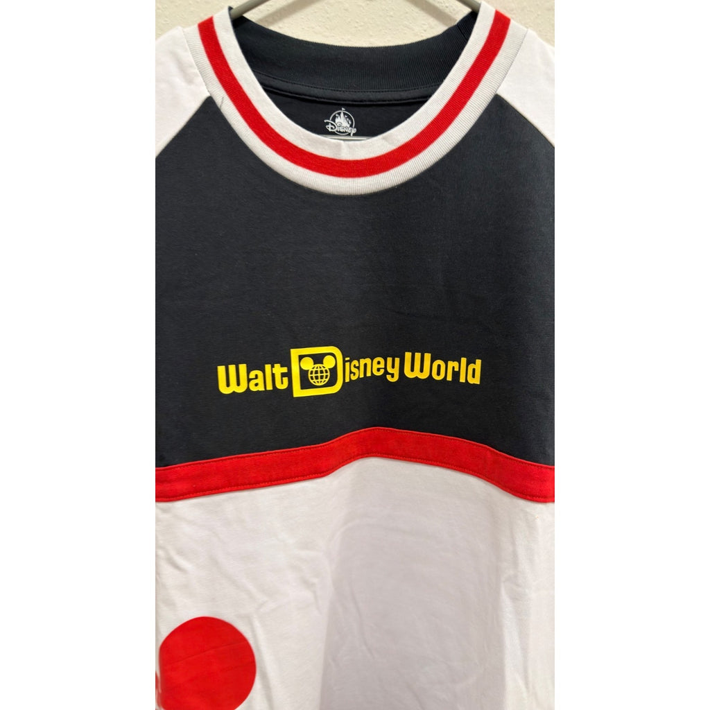 NEW Disney Parks Racing Color-Block Crewneck T-Shirt - Adult Large