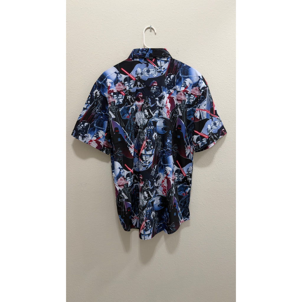 NWT Star Wars RSVLTS "Darth Vader" KUNUFLEX Short Sleeve Shirt - Large