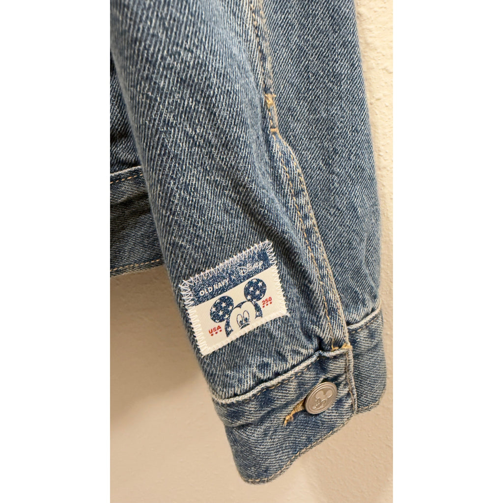 NWT Old Navy x Disney Men's Mickey Mouse Americana Denim Trucker Jacket XL